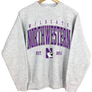 NCAA Northwestern Wildcats Sweatshirt NU Varsity Teams Retro Shirt Sweater